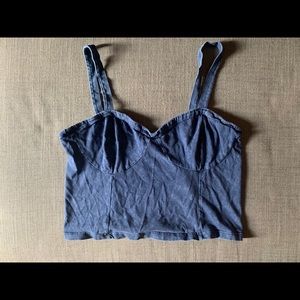 Acid jean wash crop top!
